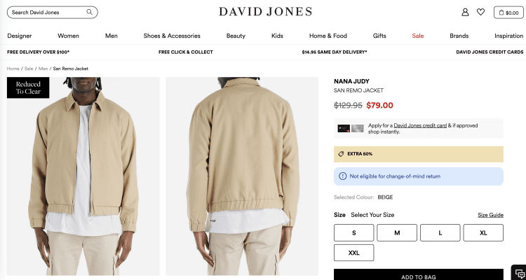 David Jones: NANA JUDY San Remo Jacket – Was $129.95, now $79.00